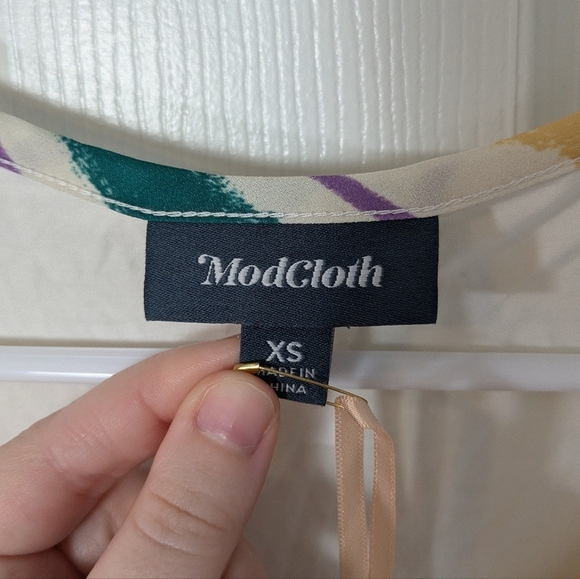 NWT ModCloth Contrast In Action Cream Knit Feminine Summer‎ Tank Top Size XS - Picture 4 of 9